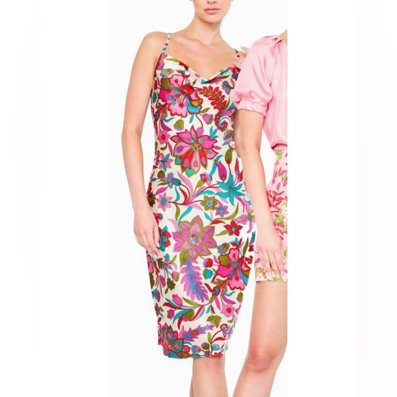Flora Bea NYC Dresses & Skirts - Flora Bea Savi Dress Floral Silk Slip Dress Size S • NEW WITH TAGS •